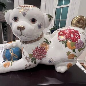 FRANKLIN MINT THE IMPERIAL PUPPY OF SATSUMA PORCELAIN FIGURINE YUKI MORIOKA 1987